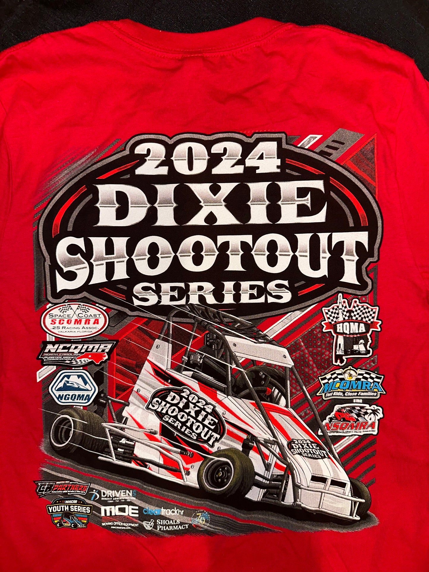 2024 Dixie Shootout Tour Shirt - Red - Adult Small ONLY